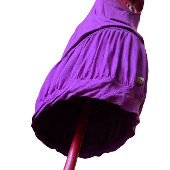 SKUNKUNK fuchsia dress - bubble on hips drop waist loose top - medium - Picture 5 of 11